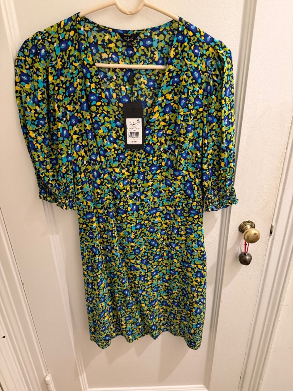 Rails Blue, Green and Yellow Floral Midi Dress